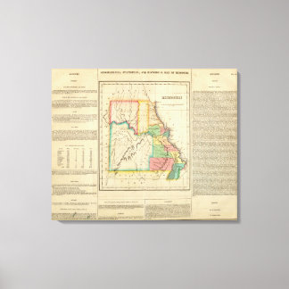 Lienzo Mapa De Misuri