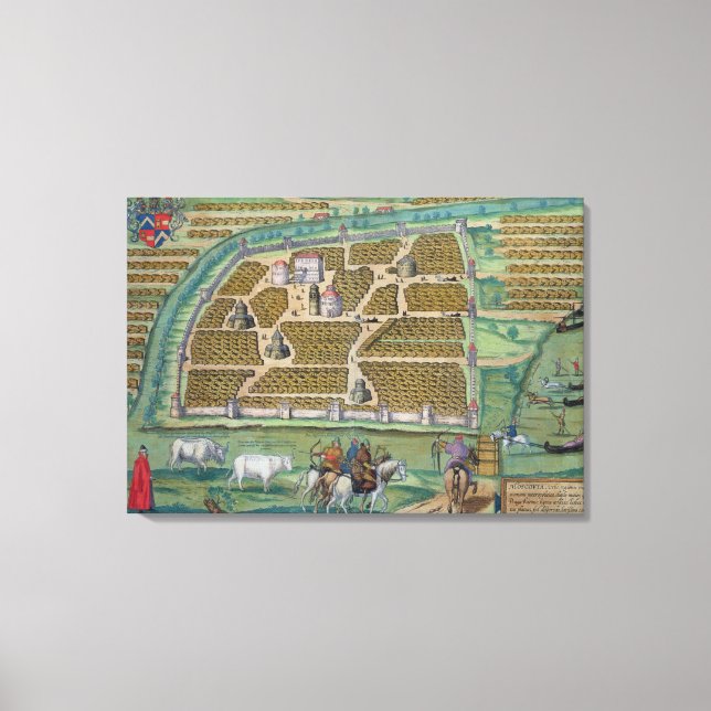 Lienzo Mapa de Moscú (Anverso)