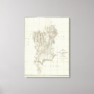 Lienzo Mapa de Nevada, Utah y Arizona