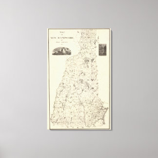 Lienzo Mapa de New Hampshire 1816
