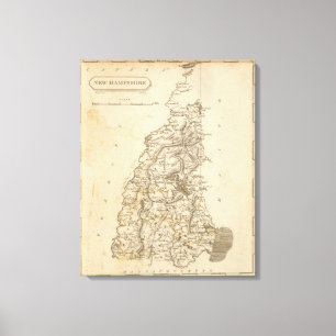 Lienzo Mapa de New Hampshire por Arrowsmith