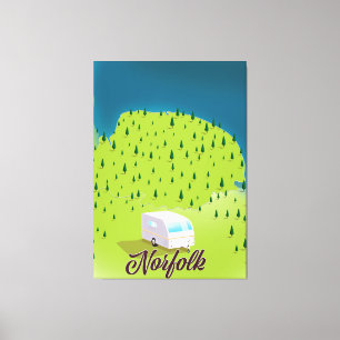Lienzo Mapa de Norfolk Caravan