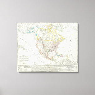 Lienzo Mapa de Norteamérica