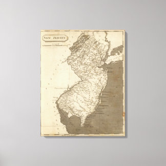 Lienzo Mapa de Nueva Jersey por Arrowsmith