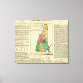 Lienzo Mapa De Nuevo Hampshire