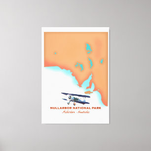 Lienzo Mapa de Nullarbor National Park Australia