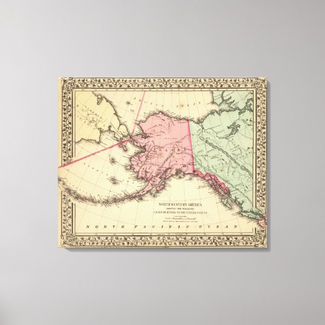 Lienzo Mapa de NW America de Mitchell (Anverso)