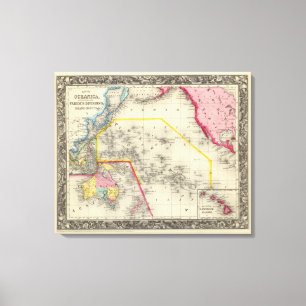Lienzo Mapa de Oceanica