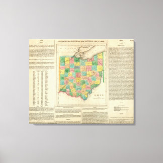 Lienzo Mapa De Ohio
