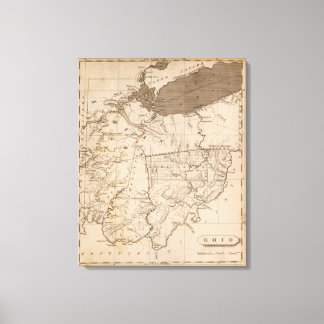 Lienzo Mapa de Ohio por Arrowsmith