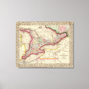 Lienzo Mapa de Ontario de Mitchell