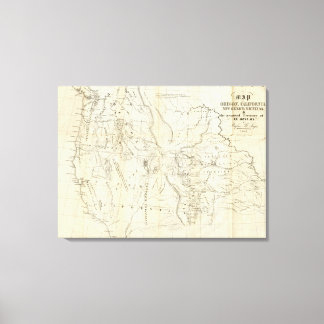 Lienzo Mapa de Oregón, California, Nuevo México