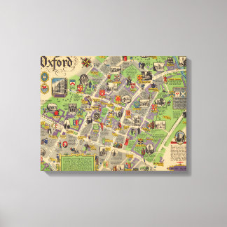 Lienzo Mapa de Oxford, Inglaterra (ferrocarril británico)