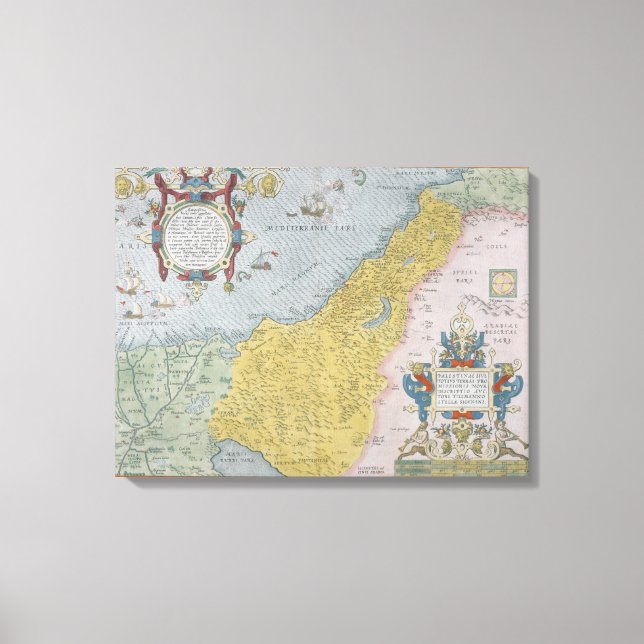 Lienzo Mapa de Palestina (Anverso)