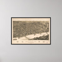 Mapa de perspectiva de Little Rock, Arkansas (1887