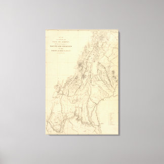 Lienzo Mapa de porciones de Utah