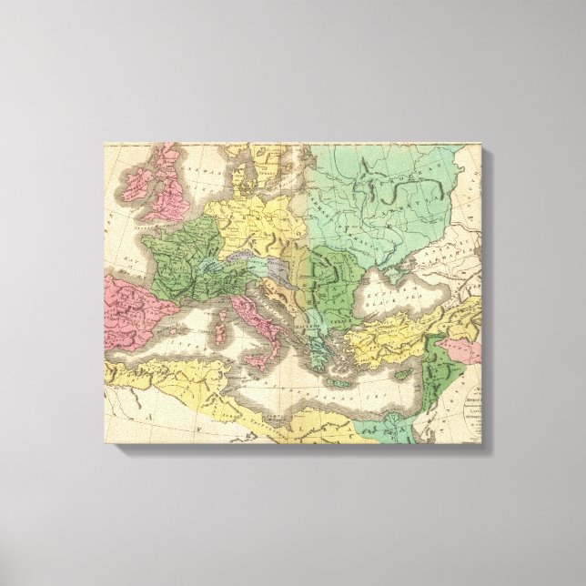 Lienzo Mapa de provincias del Imperio Romano (Anverso)