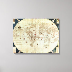 Lienzo Mapa de Rc C 2487 del mundo, diseñado por