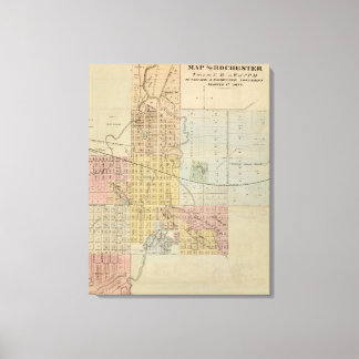 Lienzo Mapa de Rochester, Minnesota