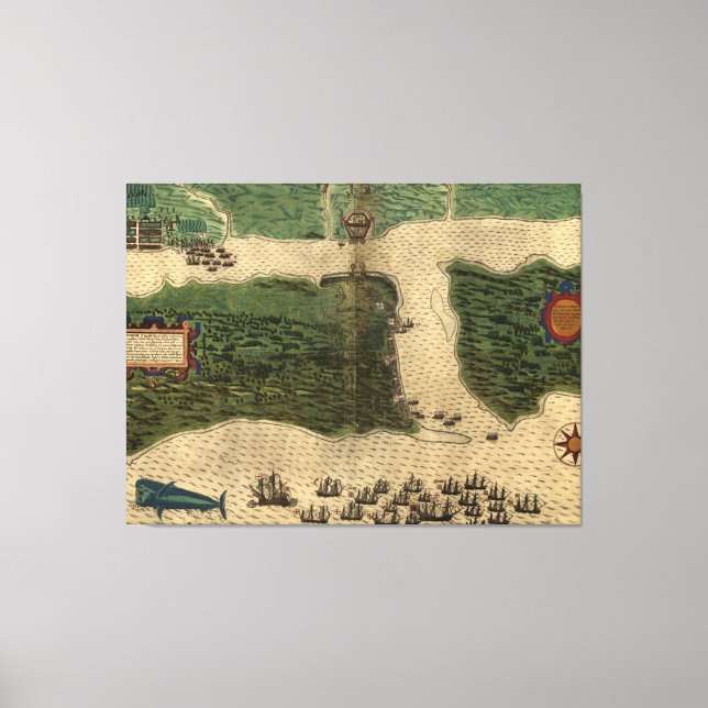 Lienzo Mapa de San Agustín Florida (1589) (Anverso)