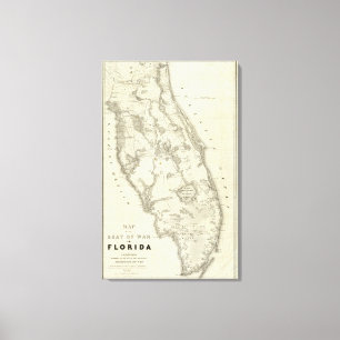 Lienzo Mapa de Seat de la guerra en la Florida