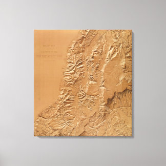 Lienzo Mapa de socorro de Utah