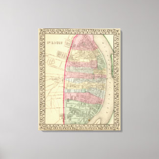 Lienzo Mapa de St Louis por Mitchell