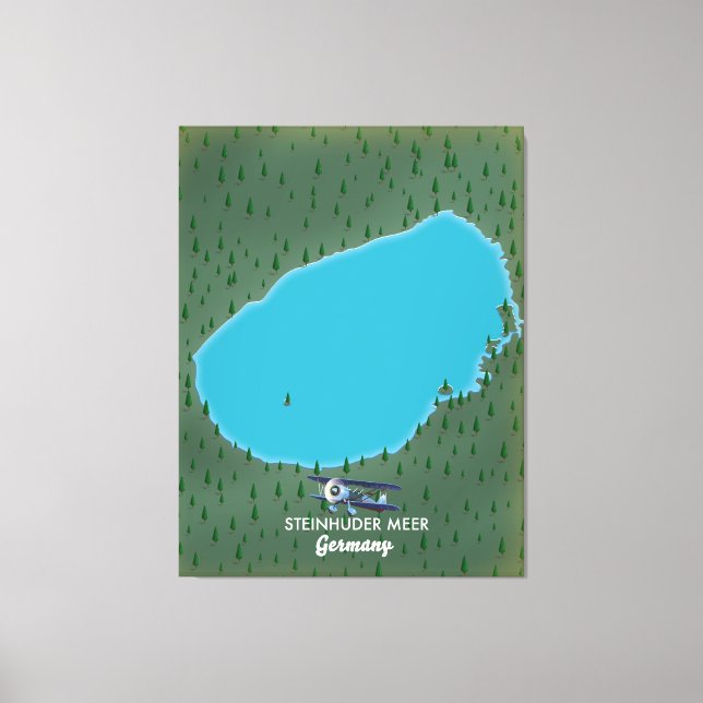 Lienzo Mapa de Steinhuder Meer Alemania (Anverso)
