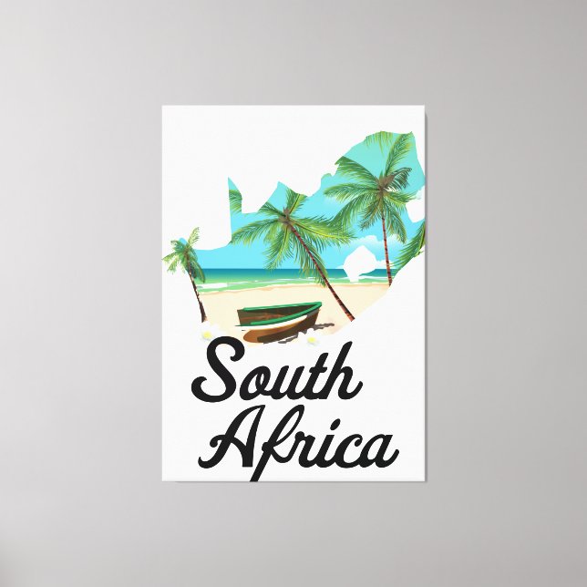 Lienzo Mapa de Sudáfrica (Anverso)