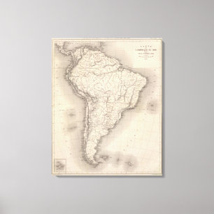Lienzo Mapa de Sudamérica 2