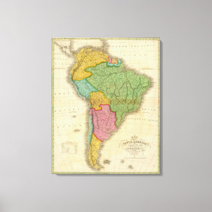 Lienzo Mapa de Sudamérica 3