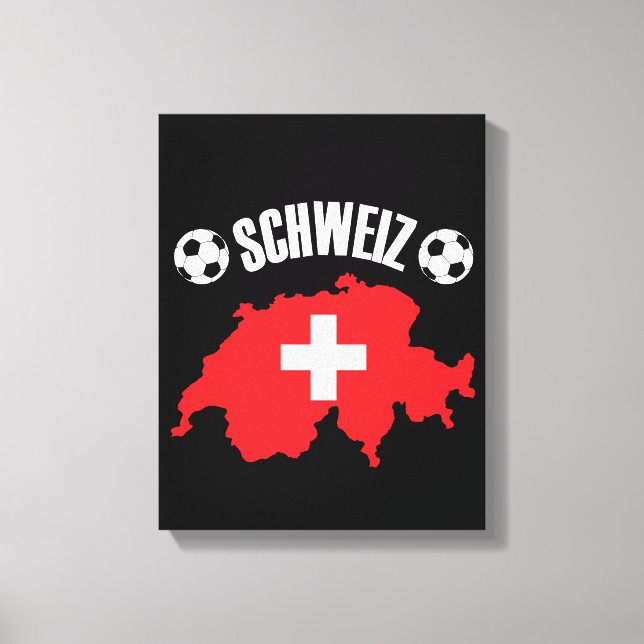Lienzo Mapa de Suiza de Schweiz (Anverso)