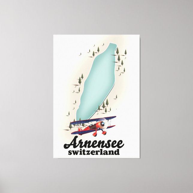 Lienzo mapa de suiza del lago Arnensee (Anverso)