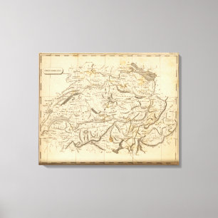 Lienzo Mapa de Suiza por Arrowsmith