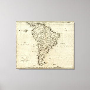 Lienzo Mapa de Suramérica