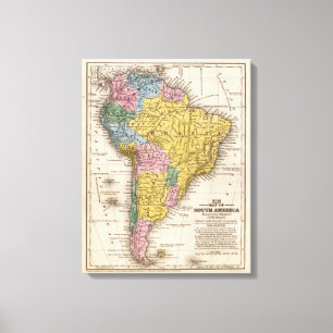 Lienzo Mapa de Suramérica 5