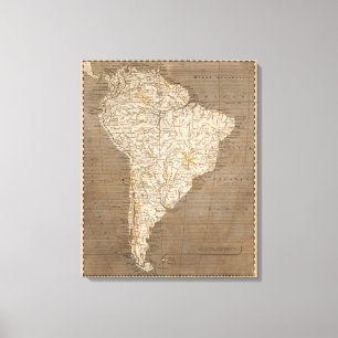 Lienzo Mapa de Suramérica por Arrowsmith