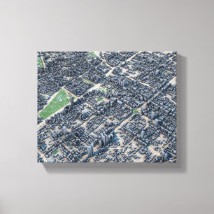 Lienzo Mapa de Taiwán de la ciudad de Taipei