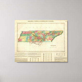 Lienzo Mapa De Tennessee