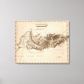 Lienzo Mapa de Tennessee por Arrowsmith