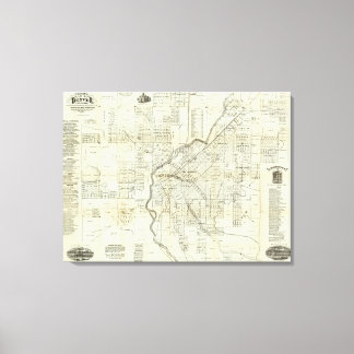 Lienzo Mapa de Thayer de Denver Colorado