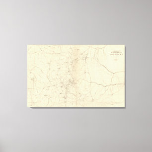 Lienzo Mapa de triangulación de Colorado