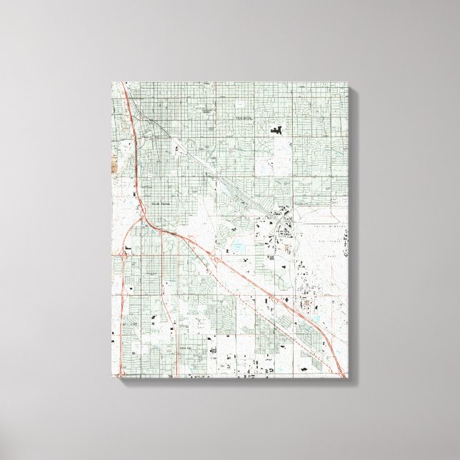 Lienzo Mapa de Tucson Arizona (1992) (Anverso)