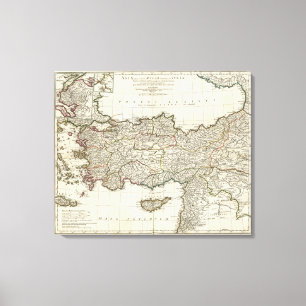 Lienzo Mapa de Turquía