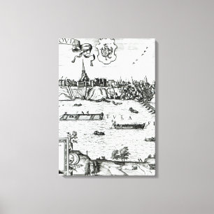 Lienzo Mapa de Varsovia, de 'Civitates Orbis Terrarum' po