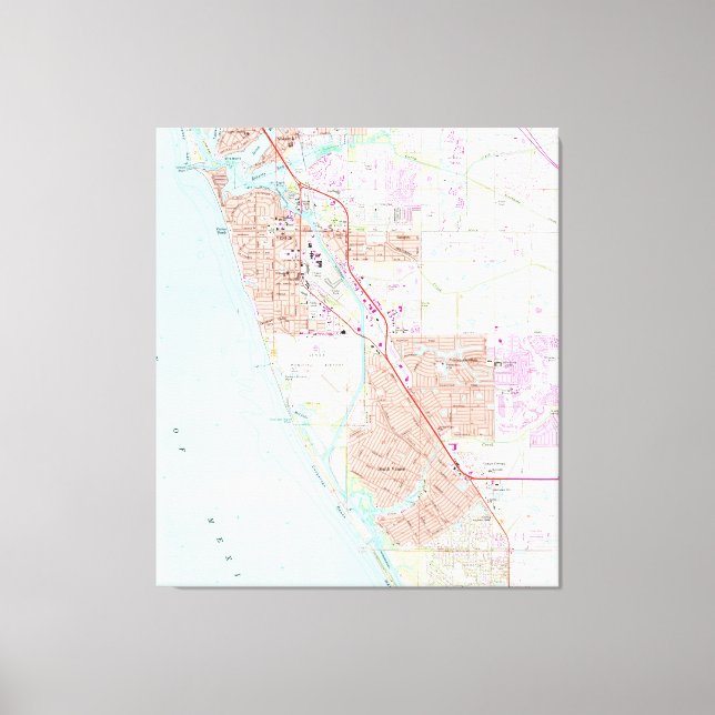 Lienzo Mapa de Venecia Florida (1973) (Anverso)