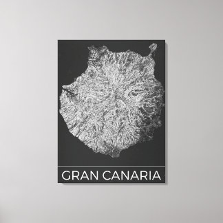 Lienzo Mapa de viaje antiguo de Gran Canaria