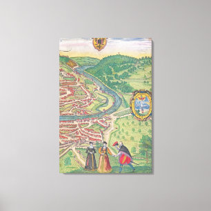 Lienzo Mapa de Viena