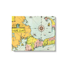 Mapa de vintage de Cape Cod