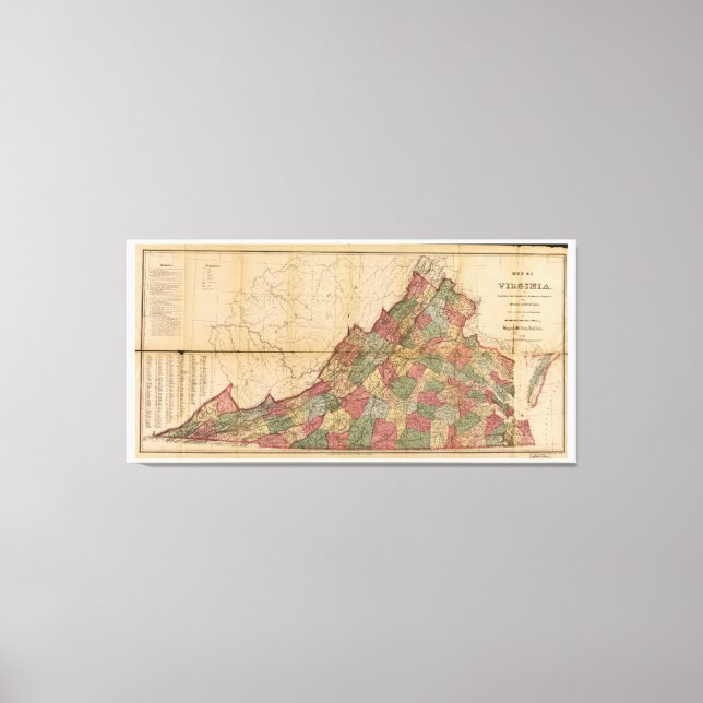 Lienzo Mapa de Virginia (1871) (Anverso)